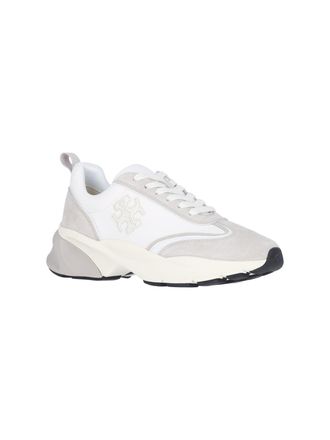 Tory Burch Chunky Low-Top with Suede Overlays Sneaker - White
