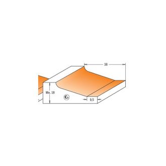 CMT 890.506.11 Fresa Para Plafones Hor.c/rodam.hm S=12.7 D=89x15 (c2)