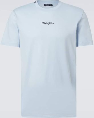 Dolce & Gabbana T-shirt in jersey di cotone con logo