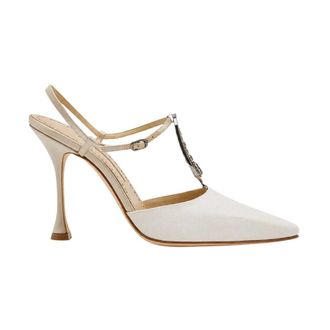 Manolo Blahnik Donna, Scarpe, Beige, 38 1/2 EU, new