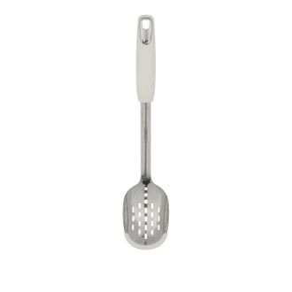 KASANOVA Cucchiaione forato acciaio inox bianco con bordo silicone