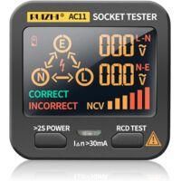 OEM Probador De Enchufes, Comprobador De Circuitos El&eacute;ctricos Con Pantalla Digital Lcd, Comprobador De Enchufes Para Inspecci&oacute;n De Cableado Dom&eacute;stico Y Pr