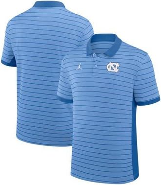 Jordan Brand Mens Jordan Brand Carolina Blue North Carolina Tar Heels 2025 Early Season Coaches Sideline Victory Stripe Performance Polo in Light Blue at