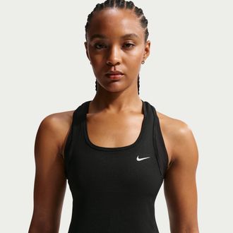 Nike Womens Tempo Dri-FIT Cropped Mesh Tank Top in Black | IF1480-010