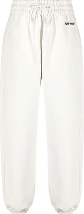 Off-white logo-embroidered track pants - women - Spandex/Elastane/Cotton/Cotton - S