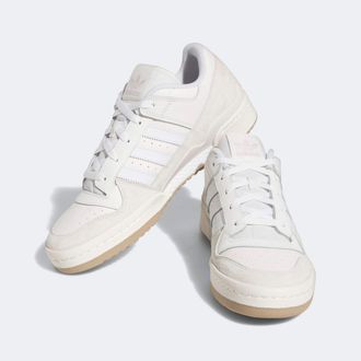 adidas Sneaker ADIDAS ORIGINALS FORUM LOW CLASSIC, Herren, Gr. 38,5, beige (chalk wei&szlig;, cloud wei&szlig;, cloud wei&szlig;), Baumwolle, Leder, Schuhe Sneaker