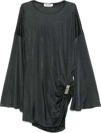 The Attico Abito asimmetrico drappeggiato - Grigio