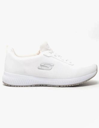 Skechers Womens Skechers Work 77222EC SQUAD SR Womens Occupational Trainers White - Size: 3.5