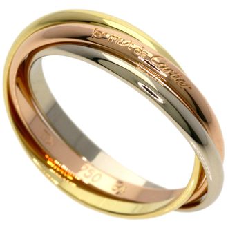 Cartier Yellow Gold (18K) White Gold (18K) Band Ring (Pre-Owned)