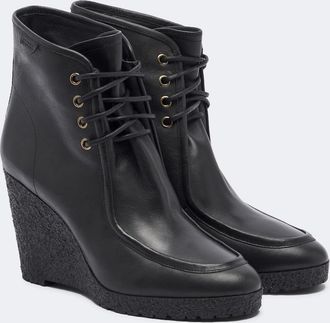 Isabel Marant Cylia leather wedge ankle boots