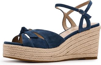 Pelle Moda Elbie Womens Wedge Shoes Midnight : 6.5 M, Leather