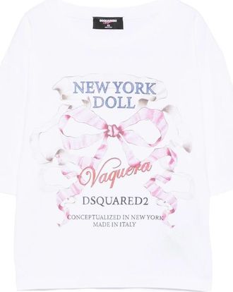 Dsquared2 Crew-neck Front-print Top
