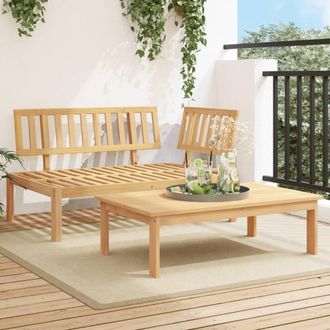 vidaXL Set De Sof&aacute;s De Palets De Jard&iacute;n 2 Pzas Madera Maciza De Acacia Vidaxl
