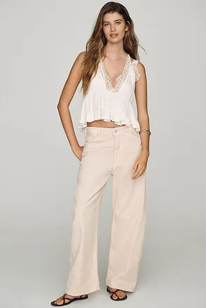 Pilcro Kayden Corduroy High-Rise Barrel-Leg Jeans
