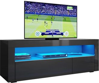 Elegant Lighting Elegant - 1200mm Modern Gloss tv Unit Stand with led Ambient Light for Living Room and Bedroom with Storage Furniture for 32 40 43 50 52 inch 4k tv