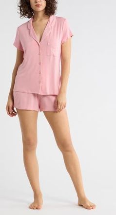 Nordstrom Rack Tranquility Shortie Pajamas in Pink Beauty Twin Hearts at Nordstrom Rack, Size X-Small