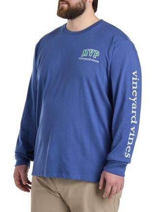 Vineyard Vines Big & Tall MVP Long-Sleeve T-Shirt in Moonshine at Nordstrom, Size 2X Big