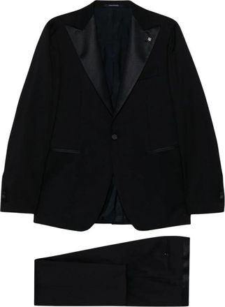 Tagliatore Single Breasted Suit - Heren - Business pakken - Blauw - 3XL - Satijn - Kostuums