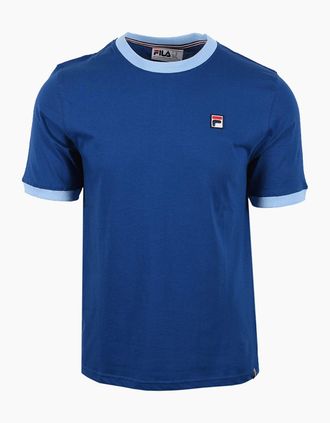 Fila Mens FILA MARCONI ESSENTIAL RINGER T-SHIRT LIMOGES/FROZEN FJORD - Navy - Size: 46