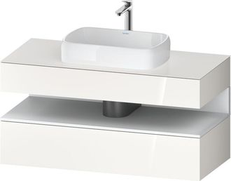 Duravit Duravit - Qatego Consola Mueble Bajo Lavabo, 1 Extra&iacute;ble, 1 Caj&oacute;n