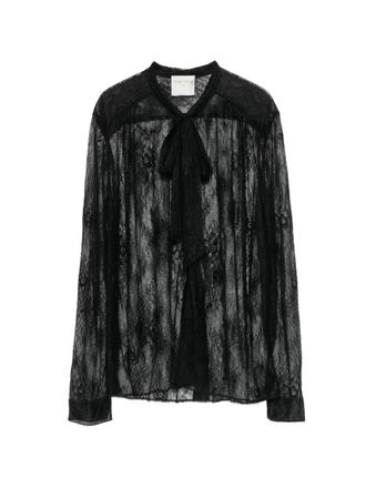 Forte_Forte Camicia Bow Ties Pizzo Chantilly