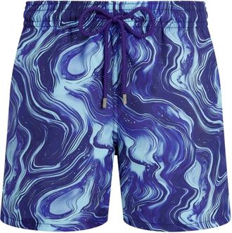 Vilebrequin Moorea Marble zwemshorts - Heren - Strandmode - Blauw - L - Badmode