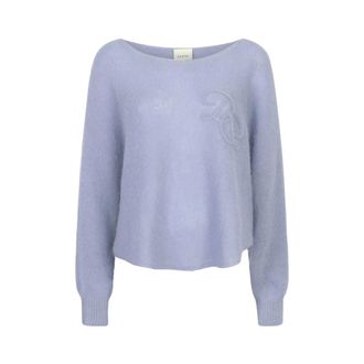 Dante6 Montre Monogram Sweater - Dames - Truien - Blauw - Maat: L/Xl Wol