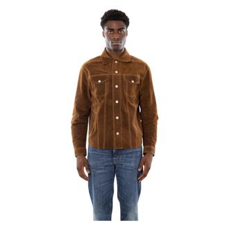Cycle Jassen, Heren, Bruin, L, Leer, James Suede Overshirt