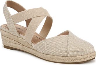 Life Stride Kimball Slingback Espadrille Platform Wedge in Natural at Nordstrom, Size 6.5