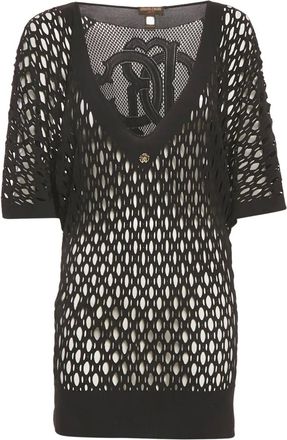Roberto Cavalli logo-detail T-shirt - Black
