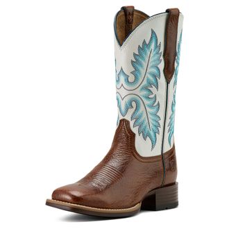 Ariat Womens Canyon Point Western Boots in Gingersnap White Icing, B Medium Width, Size 4.5, by Ariat