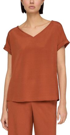 Lafayette 148 New York Wide V-Neck Cuff Sleeve Silk-Blend Blouse