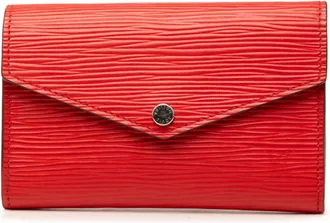 Louis Vuitton Red Color Leather Coin Purse/Coin Case (Pre-Owned)