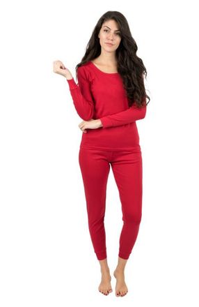 Leveret Womens Cotton Solid Matching Family Pajamas in Red at Nordstrom, Size Xx-Large