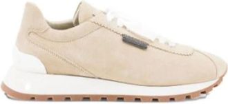 Brunello Cucinelli Schoenen, Dames, Beige, 38 EU, Beige Veterschoenen