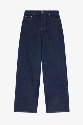 Ganni Navy Izey Jeans in Dark Rinse Denim - Size 24W/33L Organic Cotton