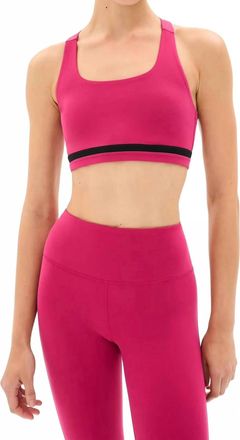 SPLITS59 Miles Rigor Sports Bra In Sangria/black