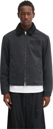 Kenzo Sherpa-kraag Denim Jacket - Heren - Spijkerjassen - Zwart - M - Denim - Jassen