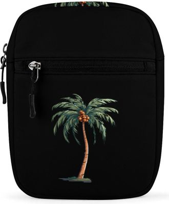 Generic Coconut Palm Tree Crossbody Bag Adjustable Satchel Cute Shoulder Bag Lightweight Sling Bags