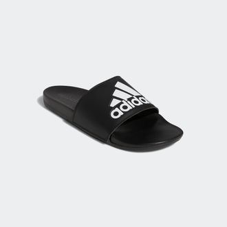 adidas Badesandale ADIDAS SPORTSWEAR COMFORT ADILETTE, Damen, Gr. 40,5, schwarz-weiss (core schwarz, cloud wei&szlig;, core schwarz), Synthetik, Schuhe Badesandale