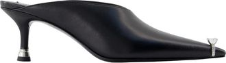 Alexander Wang Akilita Ring Mule - Dames - Muiltjes - Zwart - 36 EU - Leer - Schoenen