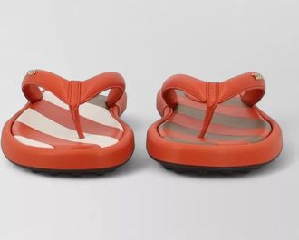 Tod's striped open toe slides rubber sole