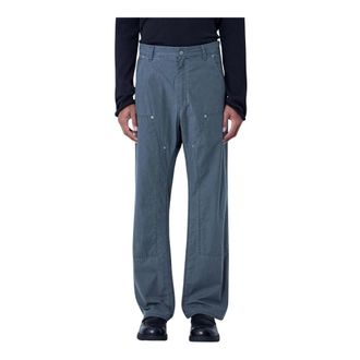 Maison Margiela Straight Trousers, male, Gray, Size: W30 Relaxed Fit Trousers