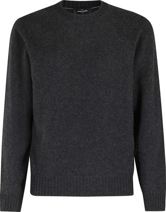 Gran Sasso Grey Classic Crewneck Cashmere Sweater