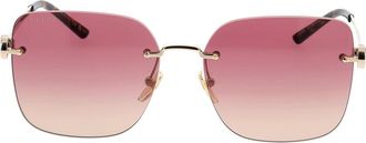Gucci Gg0529S Piloot Zonnebril - Dames - Accessoires - Roze - Maat: ONE Size