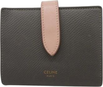 Celine Pre-owned Wallets, female, Gray, Size: ONE SIZE Pre-owned Vintage Leather Wallet