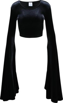 VETEMENTS Blusa in velluto - Dames - Longsleeves - Zwart - S - Tops