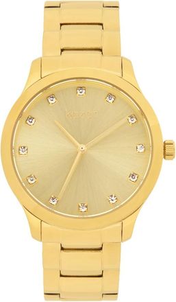 Kazar Dameshorloge met indexen in de vorm van kristallen - Dames - Horloges - Geel - ONE Size - Accessoires