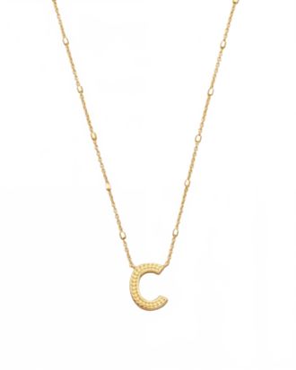 Kendra Scott Womens Letter C Pendant Necklace In Gold Metal