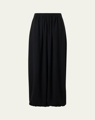 Akris Viscose Crepe Wide-Leg Pull-On Balloon Pants
